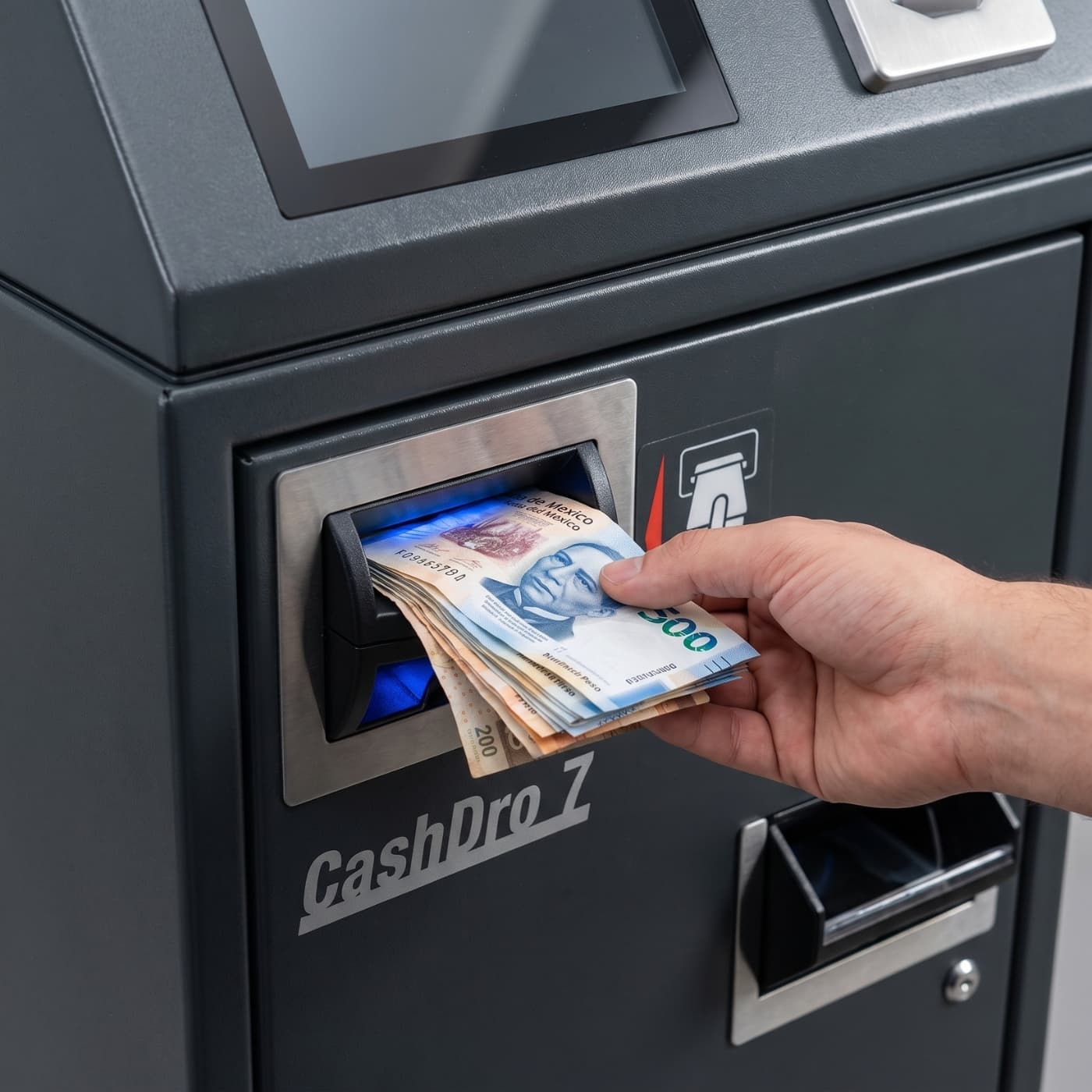 Dispensación en fajos de hasta 30 billetes a 3 billetes/s