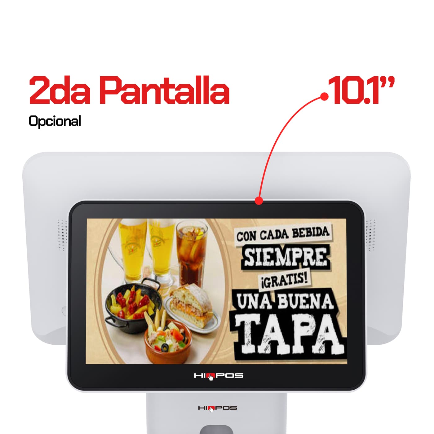 Segunda pantalla de cliente 10.1"