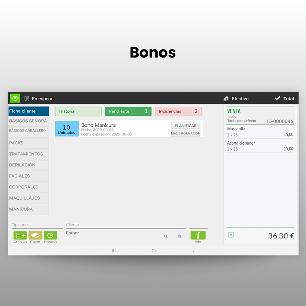 pantalla bonos
