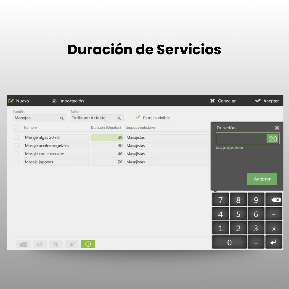 pantalla duracion