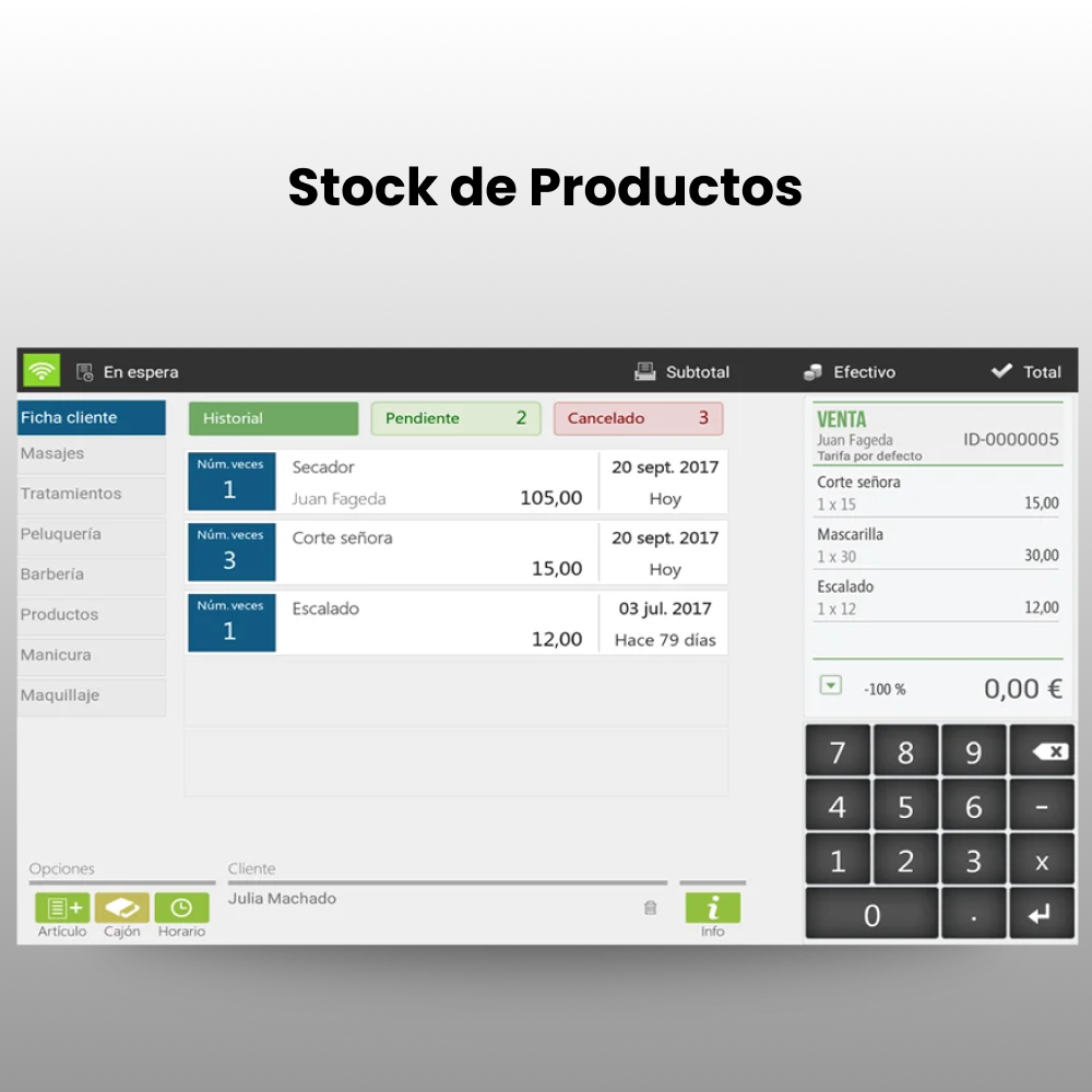 pantalla stock